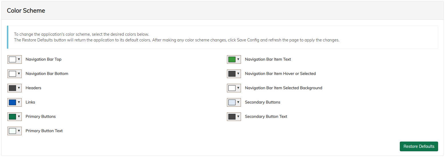 Content Accelerator Color theme customization