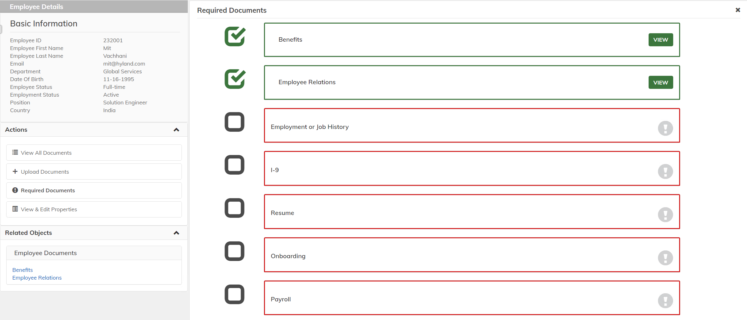 ACA HREFM Required Documents