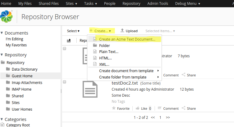 dev-extensions-share-tutorials-custommenuitem-createmenu-doclib
