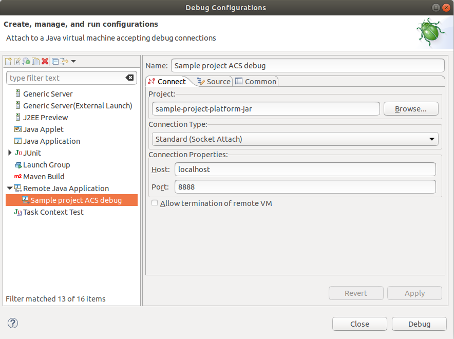 sdk-debug-eclipse-config