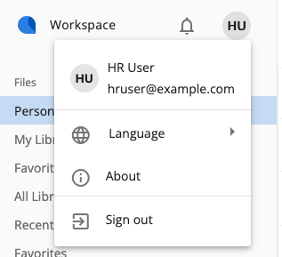 About box in Digital Workspace