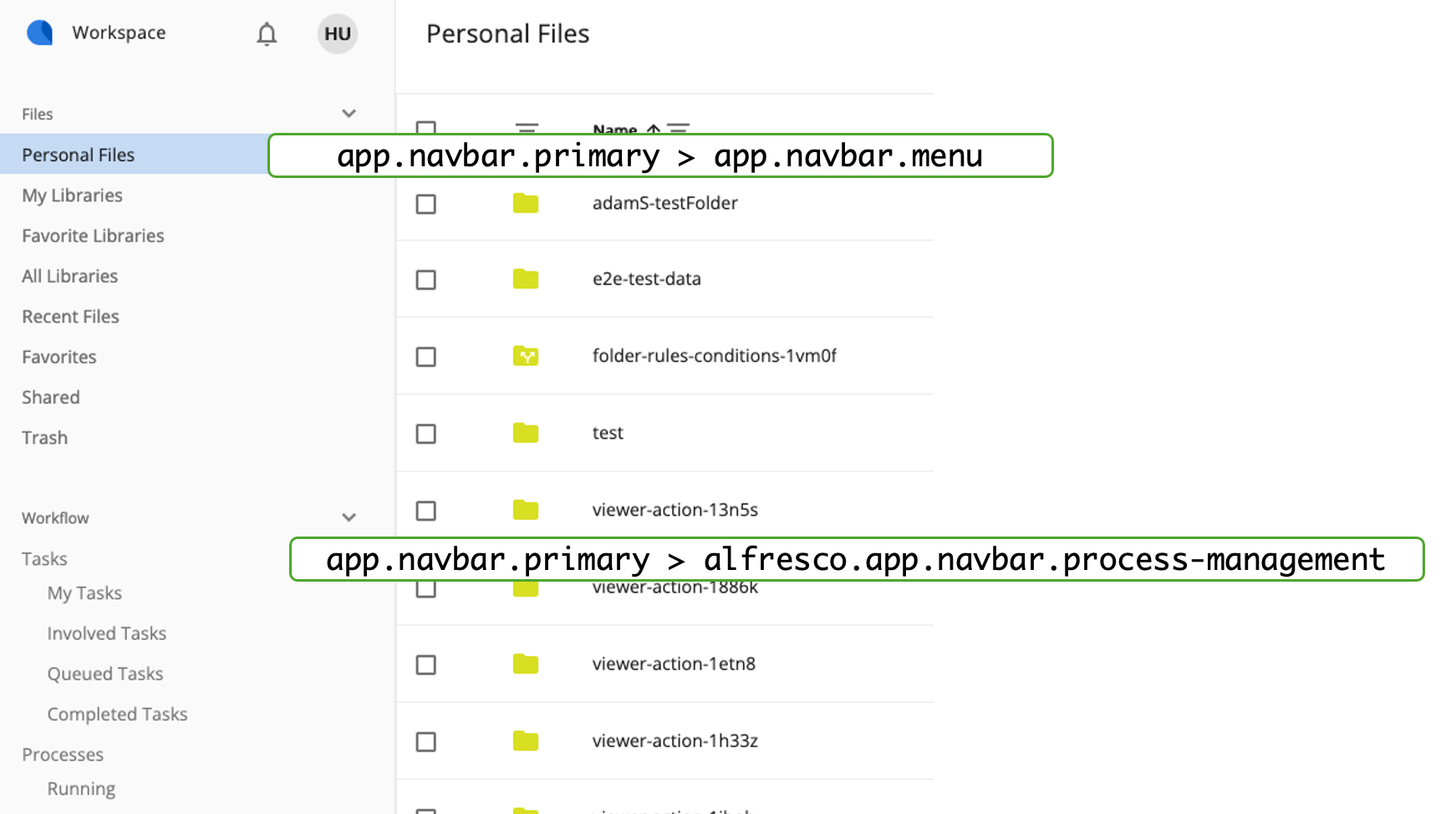 Navigation bar items in groups for ADW