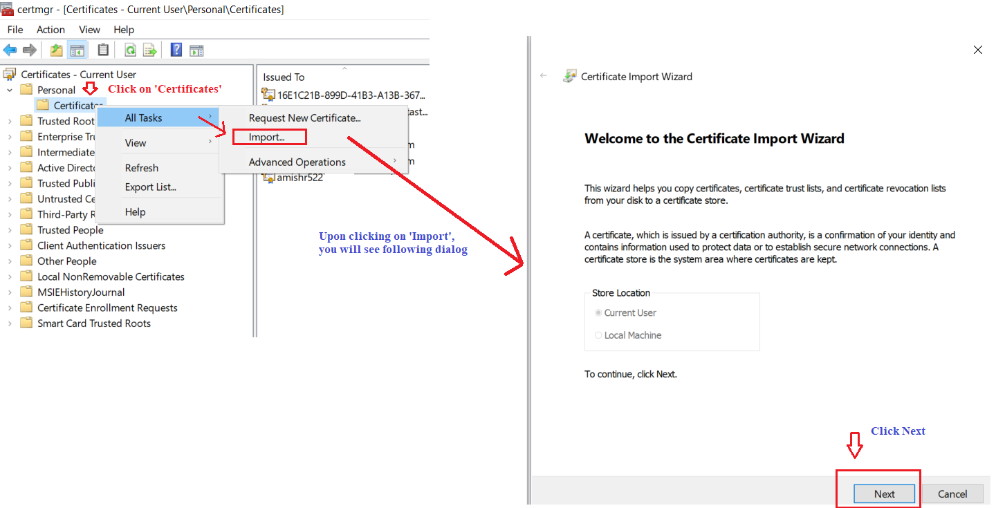 AOS Certificate Fix