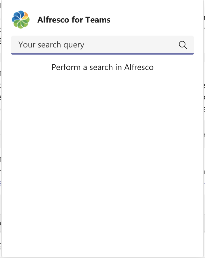 MS Teams Integration App Search