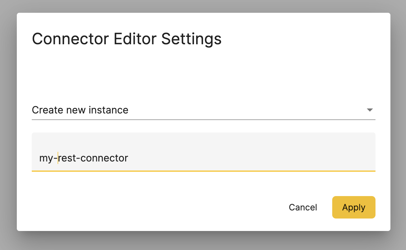 Create new connector instance