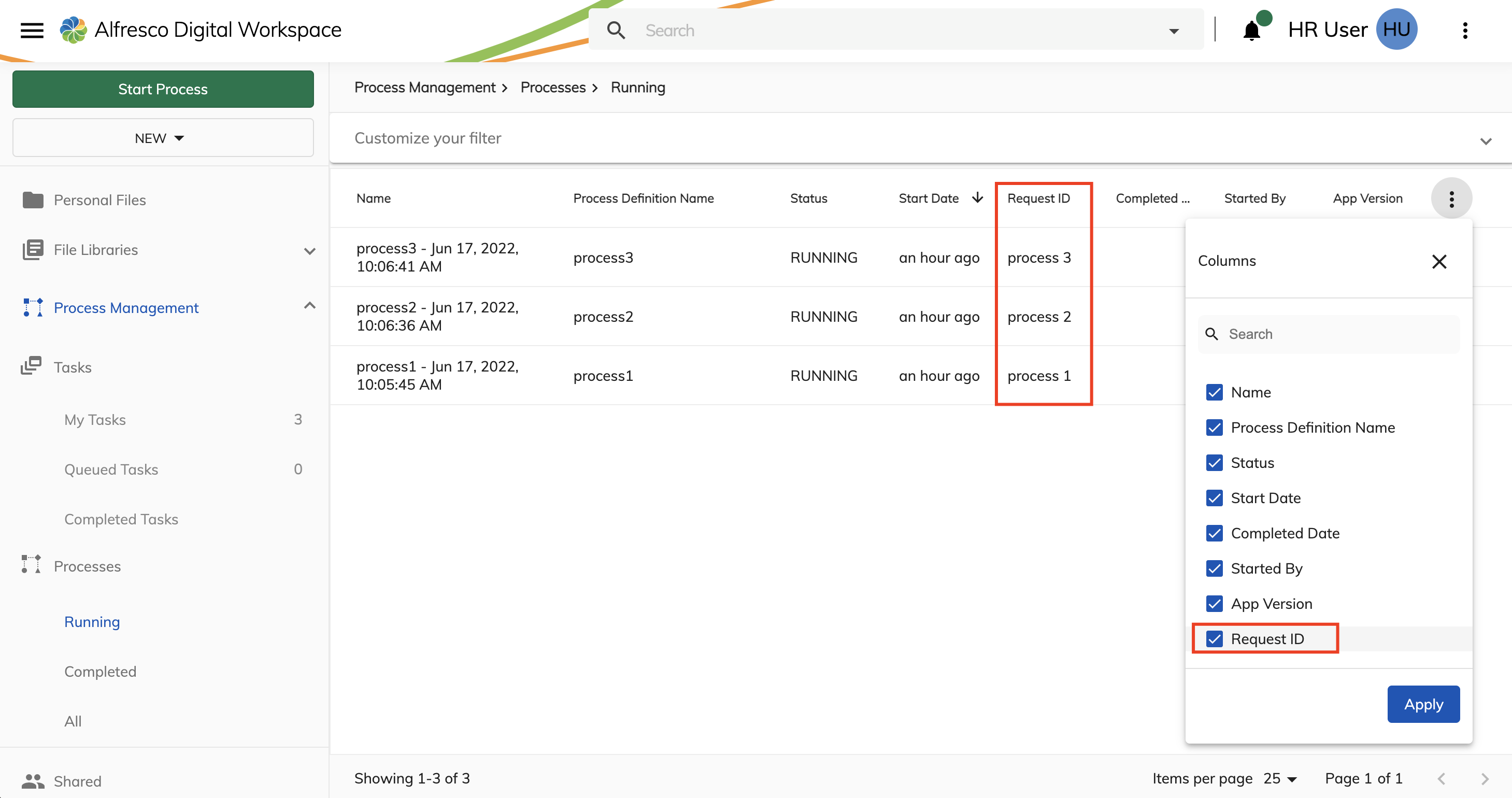 Process variable digital workspace