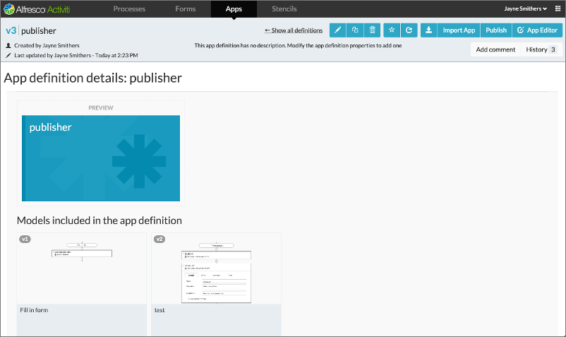 Kickstart App Editor
