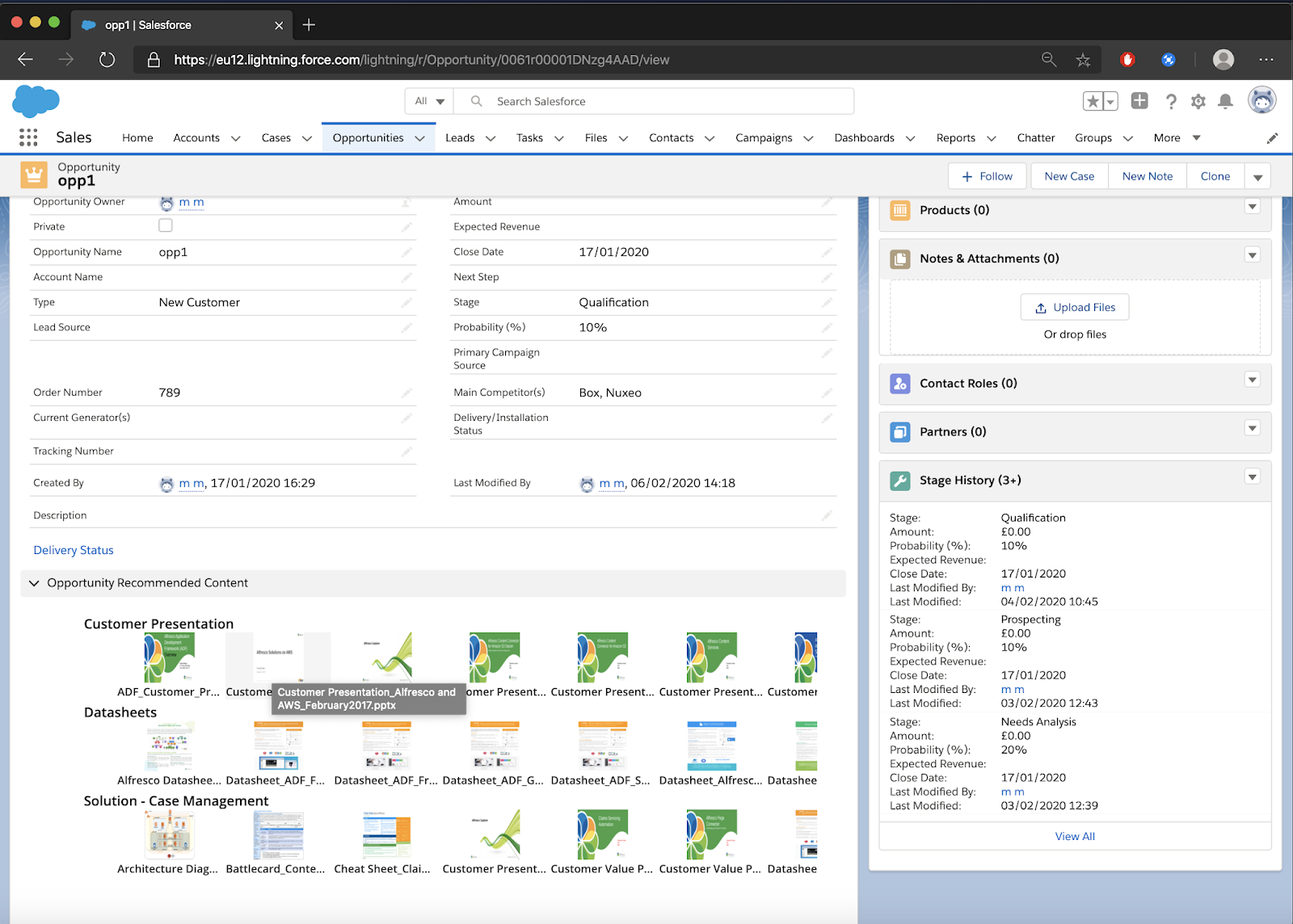 visualforce-opportunity