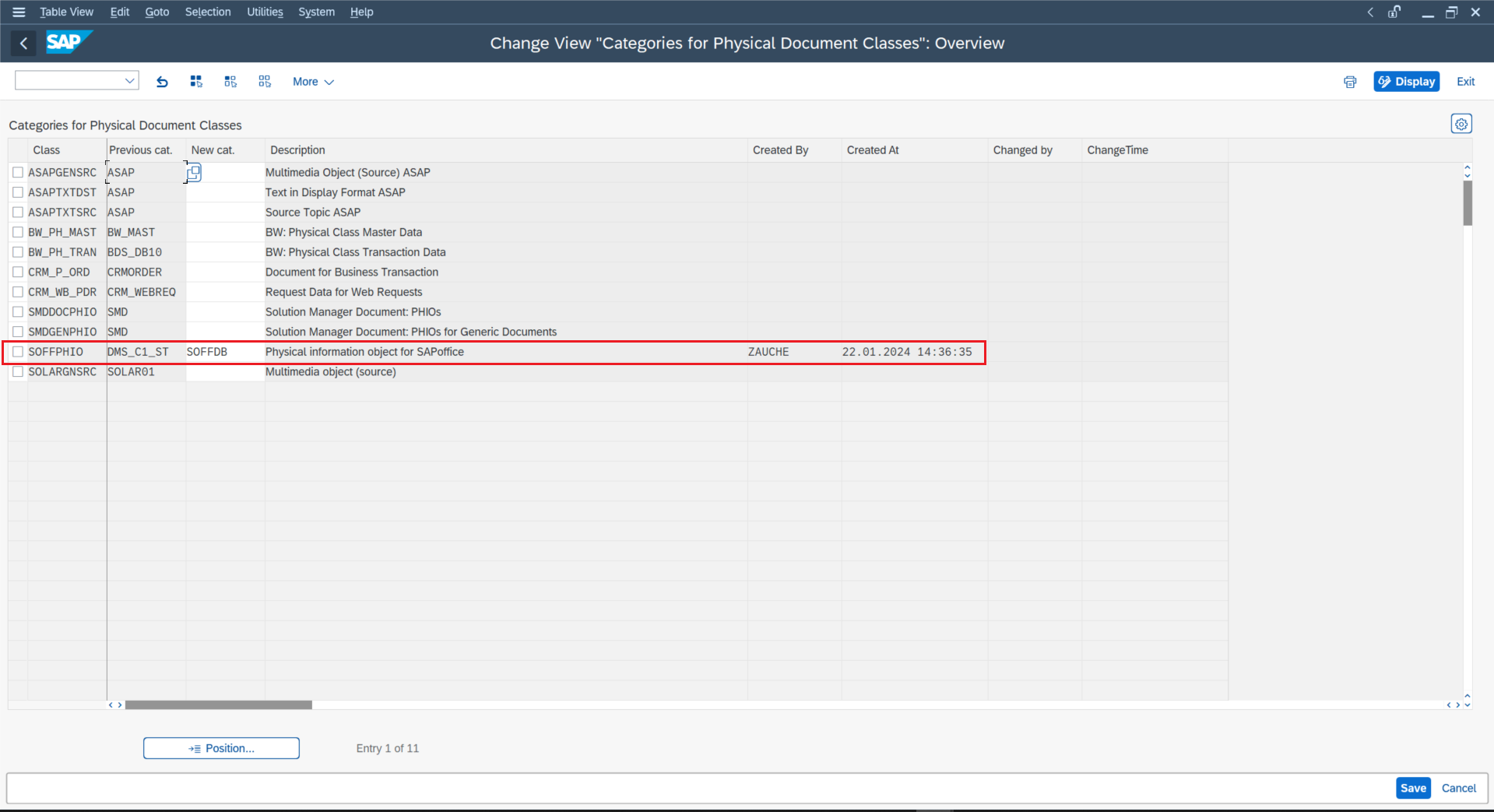 Map SOFFDB under new category