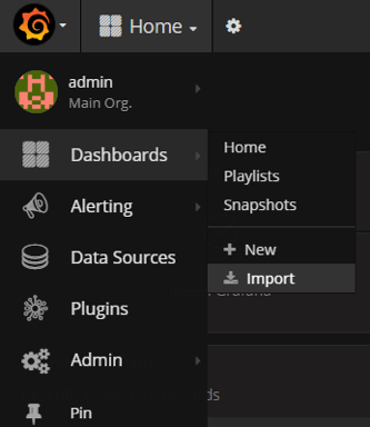 Import dashboard